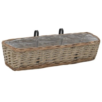 parveke kukkalaatikko 2 kpl paju PE-vuori 60 cm - Image 2