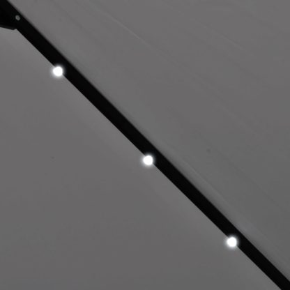 Aurinkovarjo LED-valoilla cantilever 3 m hiekanvalkoinen - Image 3