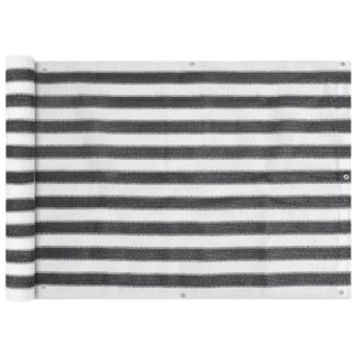 Parvekkeen Suoja HDPE 75x600 cm Antrasiitti ja valkoinen