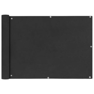 Parvekkeen suoja Oxford-kangas 75x600 cm Antrasiitti
