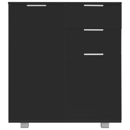 Senkki korkeakiiltoinen musta 71x35x80 cm lastulevy - Image 4