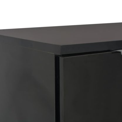Senkki korkeakiiltoinen musta 71x35x80 cm lastulevy - Image 7