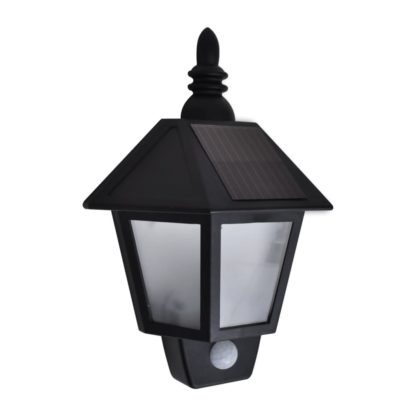 Ulkoseinävalaisimet aurinkoenergia 2 kpl liiketunnistin musta - Image 3