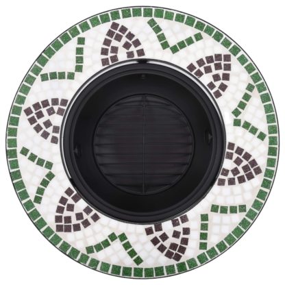 Mosaiikkitulisija vihreä 68 cm keramiikka - Image 6