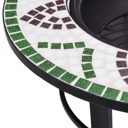 Mosaiikkitulisija vihreä 68 cm keramiikka - Image 7