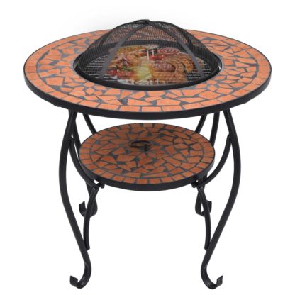 Mosaiikkipöytä tulisijalla terrakotta 68 cm keramiikka - Image 3