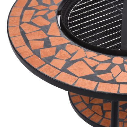 Mosaiikkipöytä tulisijalla terrakotta 68 cm keramiikka - Image 7