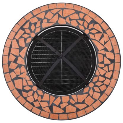 Mosaiikkipöytä tulisijalla terrakotta 68 cm keramiikka - Image 8