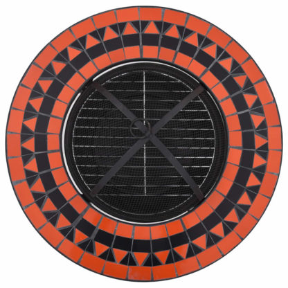 Mosaiikkipöytä tulisijalla terrakotta ja valk. 60 cm keramiikka - Image 8