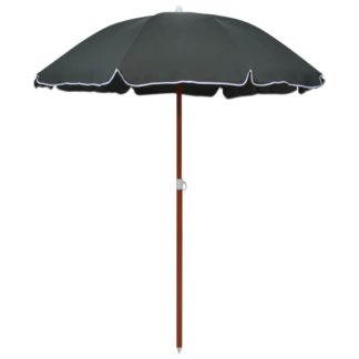 Aurinkovarjo terästolpalla 180 cm antrasiitti