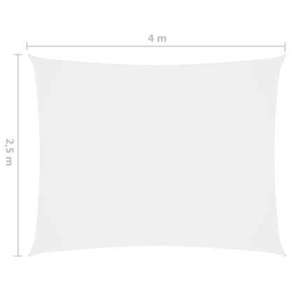 Aurinkopurje Oxford-kangas suorakaide 2,5x4 m valkoinen - Image 6