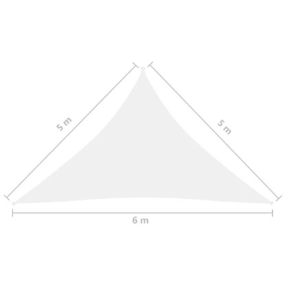 Aurinkopurje Oxford-kangas kolmio 5x5x6 m valkoinen - Image 6