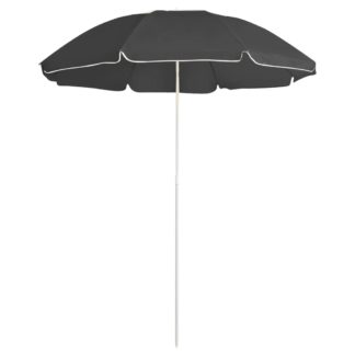 Puutarha-aurinkovarjo terästolpalla antrasiitti 180 cm